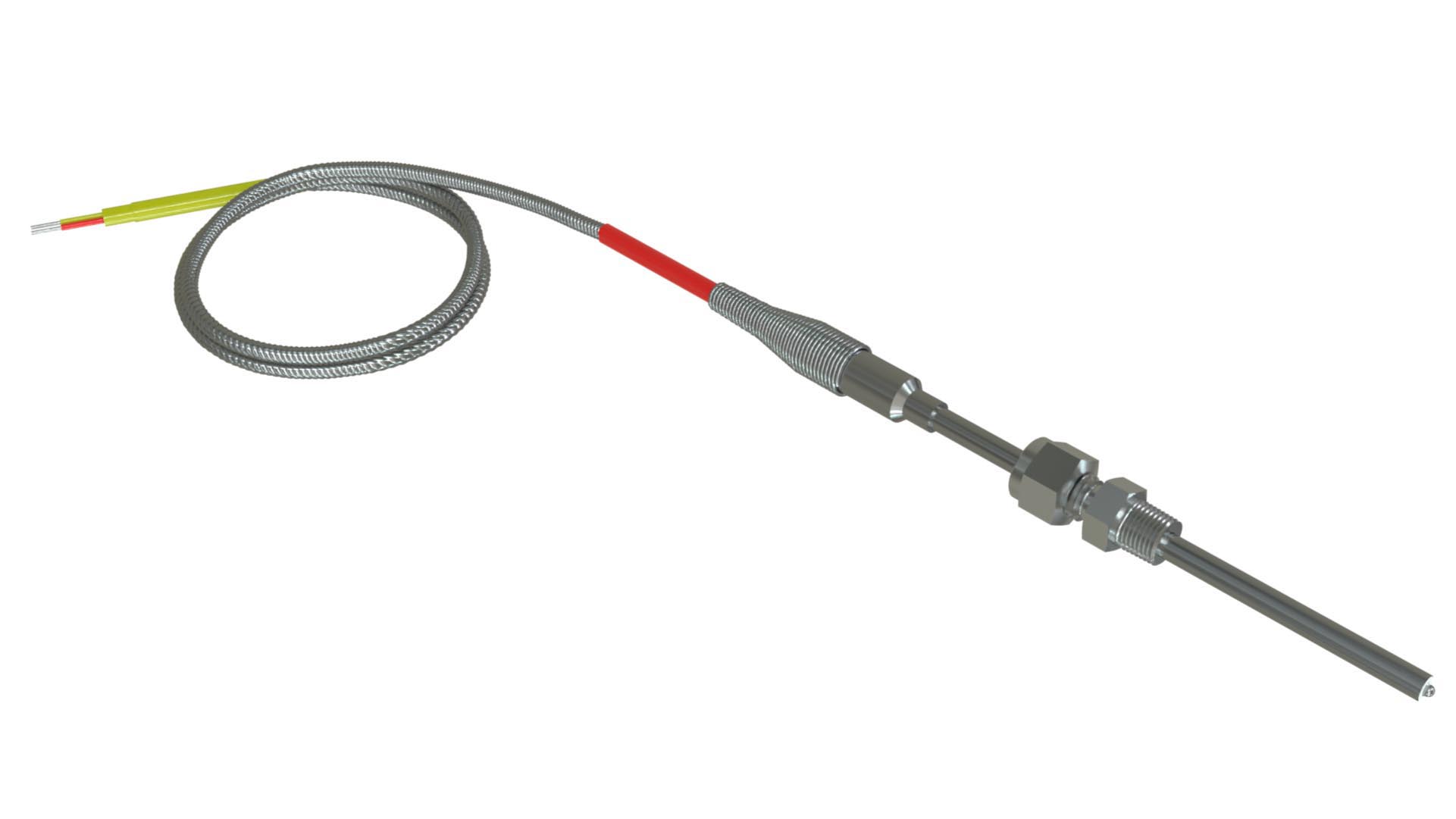 4 inch Straight Exhaust Gas Temperature EGT Probe with Compression Fitting